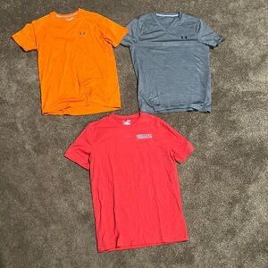 LOT of 3 Under Armour Men's Short Sleeve Tees - Vibrant Trio All Size Small